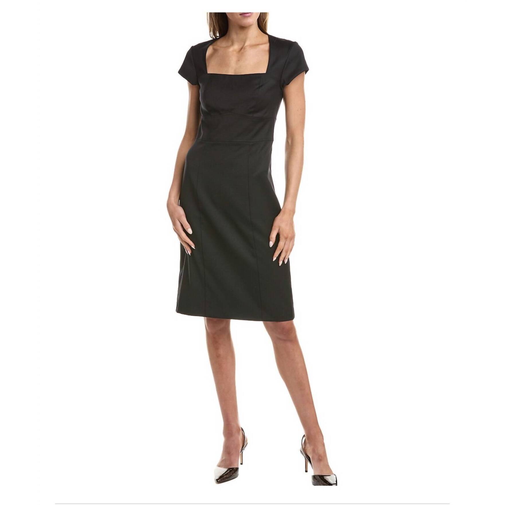 New Reiss Haisley Tailored Dress In Black